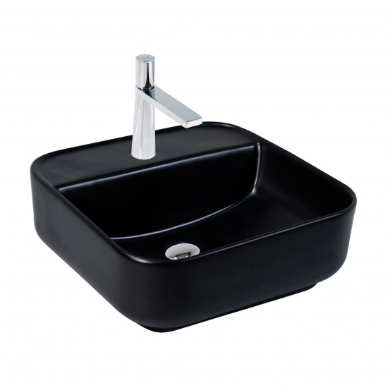 Paluci Anka Matt Black Small Çanak Lavabo