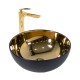 Paluci Asia Gold Matt Black Lavabo