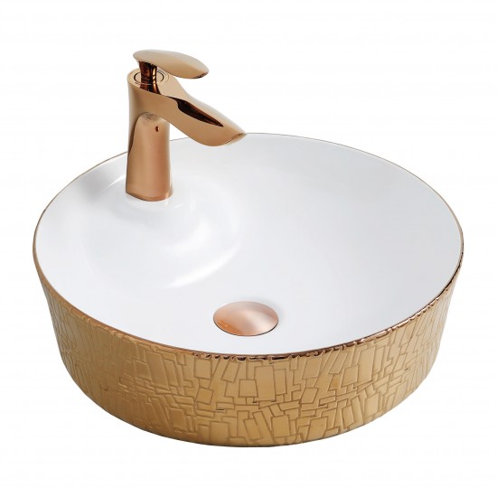 Paluci Tesla White Rose Gold Lavabo 