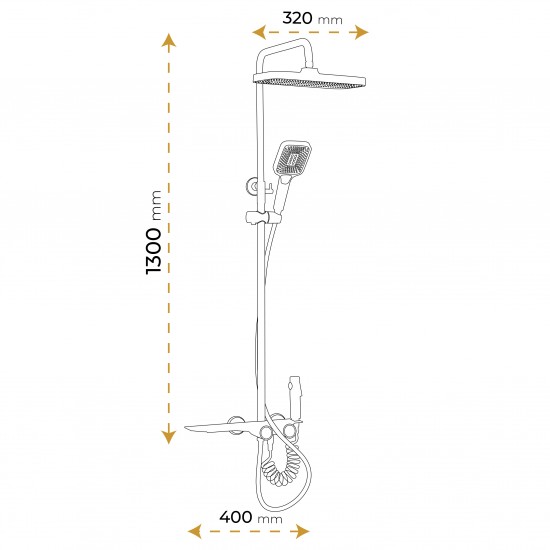 Akıllı Victoria Gun Gray Smart Duş Sistemi