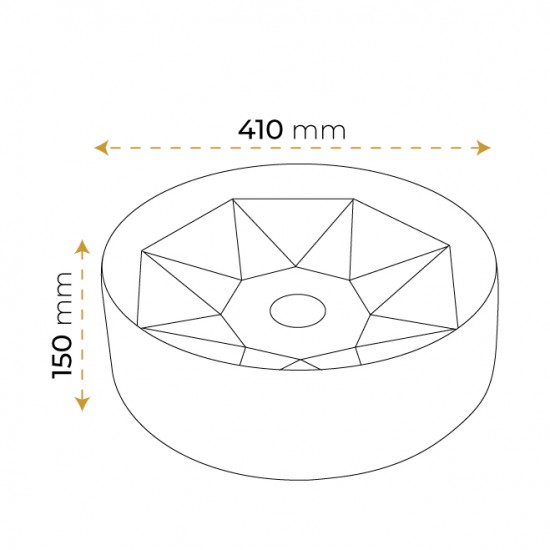 Paluci Diamond Plus Matt Light Orange Çanak Lavabo